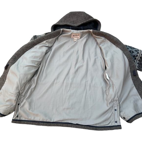 Woolrich Snowflake Fair Isle Wool Blend Jacket Sz M - Picture 3 of 16